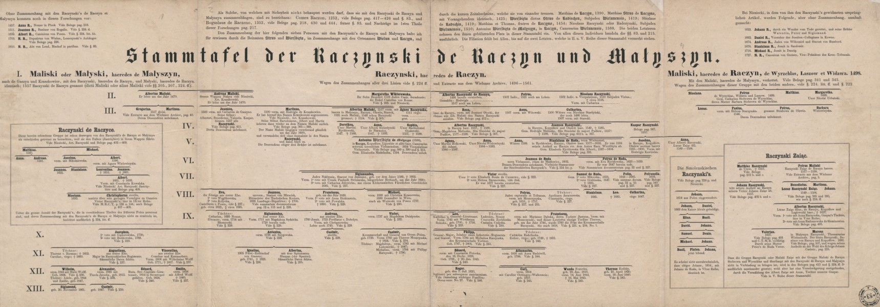 Drzewo genealogiczne Raczynskich