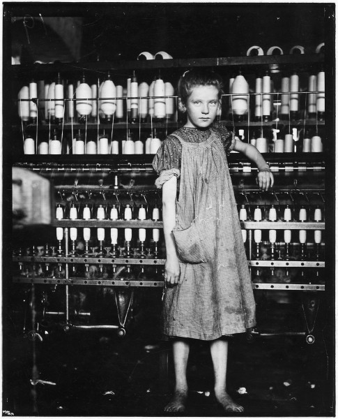 Addie Laird, 12 years old. Spinner in a Cotton Mill. Girls in mill say she is 10 years old. She admitted to me that... - NARA - 523249