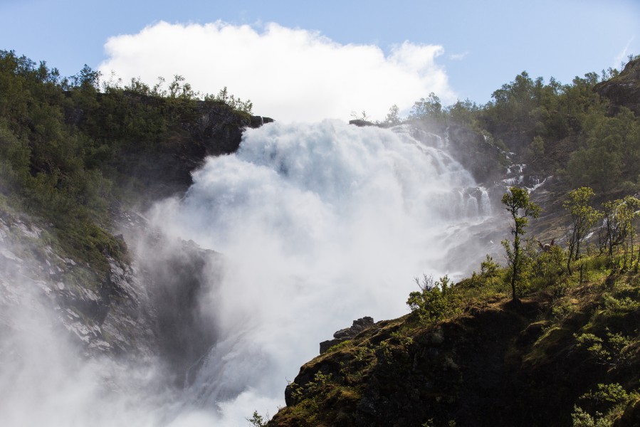 Kjosfossen waterfall, near Flåm, Norway, June 2014, picture 33