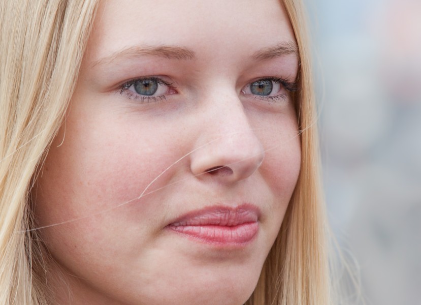 a cute fair-haired girl in Copenhagen, Denmark, in June 2014, picture 64