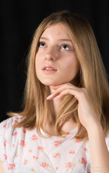 Martha - a 13-year-old natural blonde girl, second photo session by Serhiy Lvivsky, taken in December 2023, picture 7