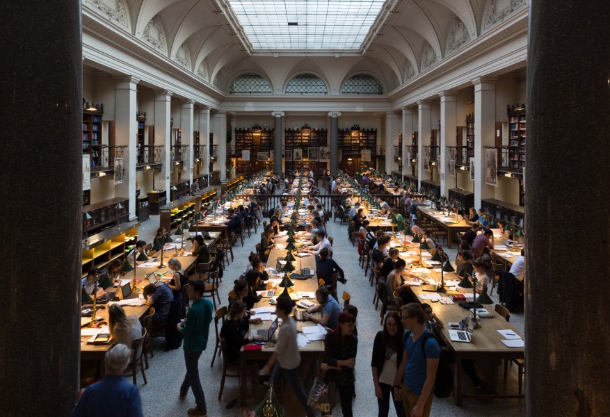 Universität Wien, Großer Lesesaal - Ausstellung Wikiversity 2015-8795