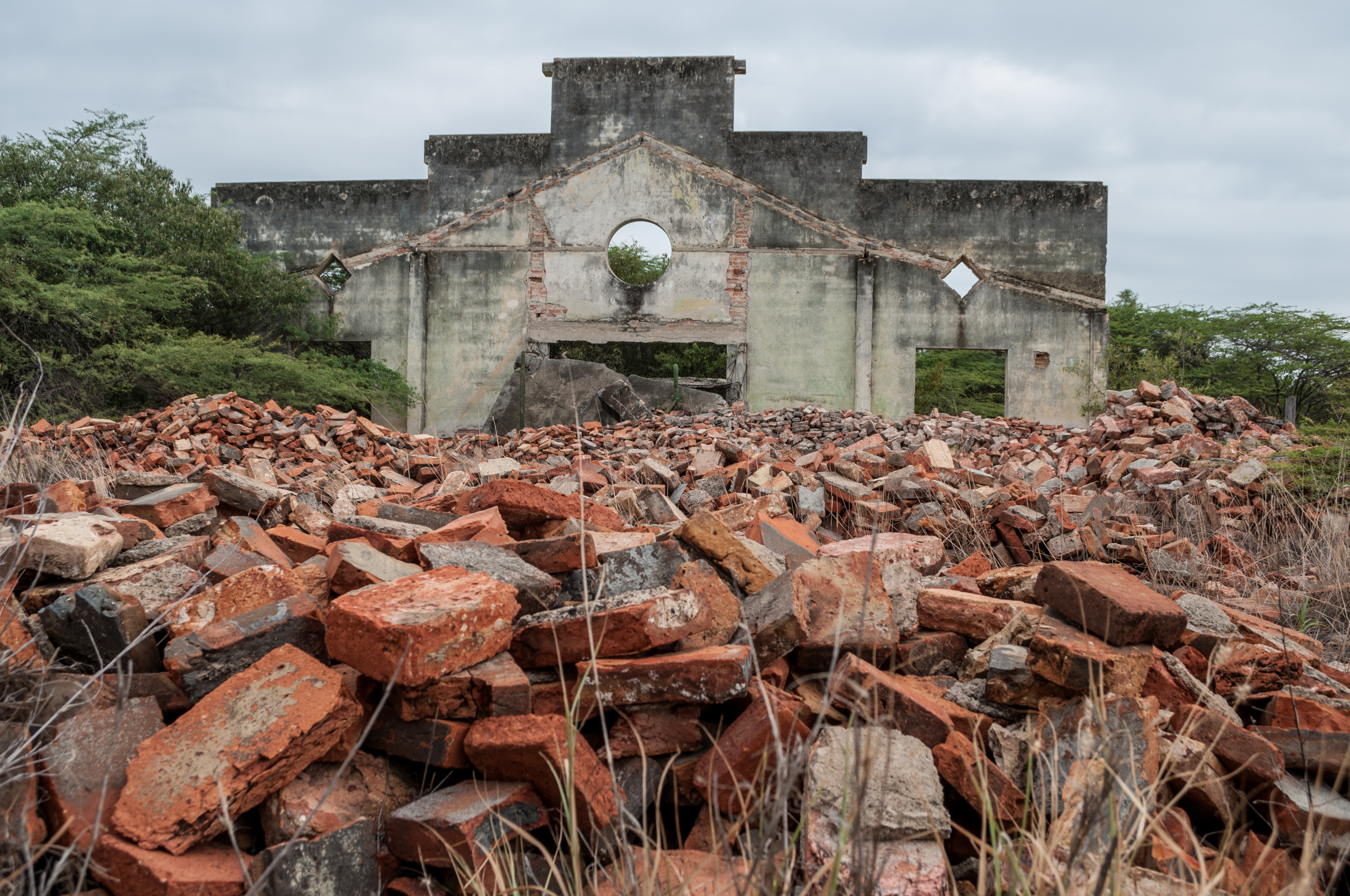 Abandoned church in the former lepers Island, Lake Maracaibo