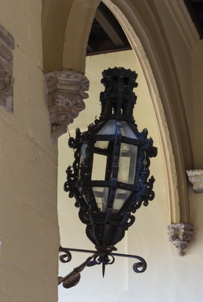 Lantern in cloister of Monastery San Hieronimo, Granada, Andalusia, Spain