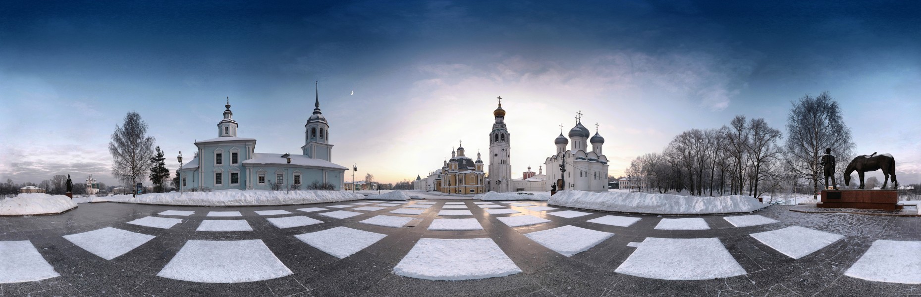 Panorama of Vologda Kremlin
