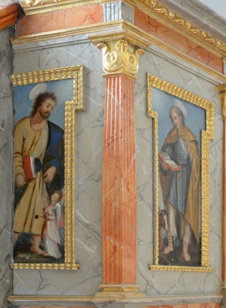 Pulpit at the Saint John the Baptist church in Freins