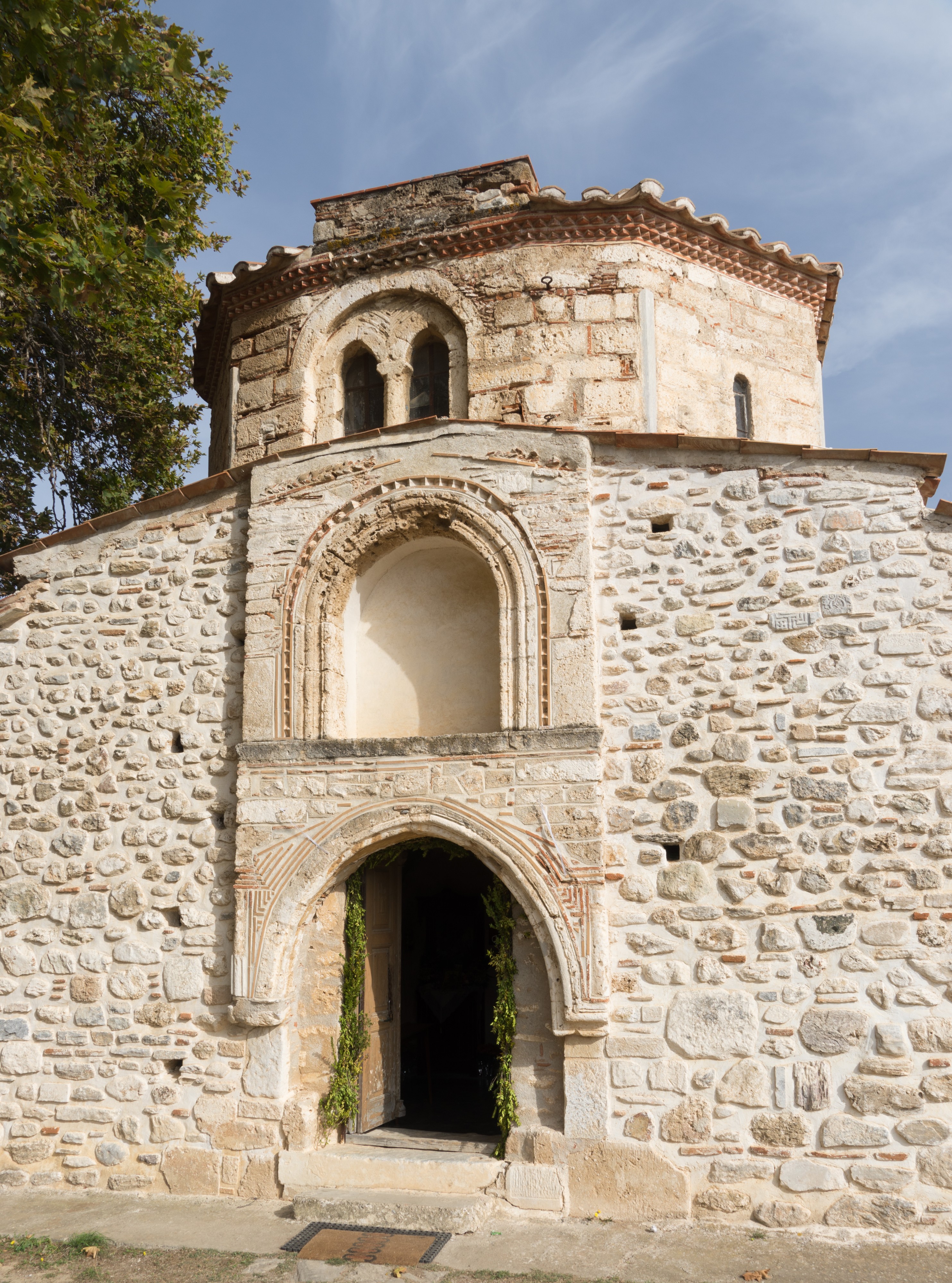 Avlonari church Agios Demetrios entrance Euboea Greece