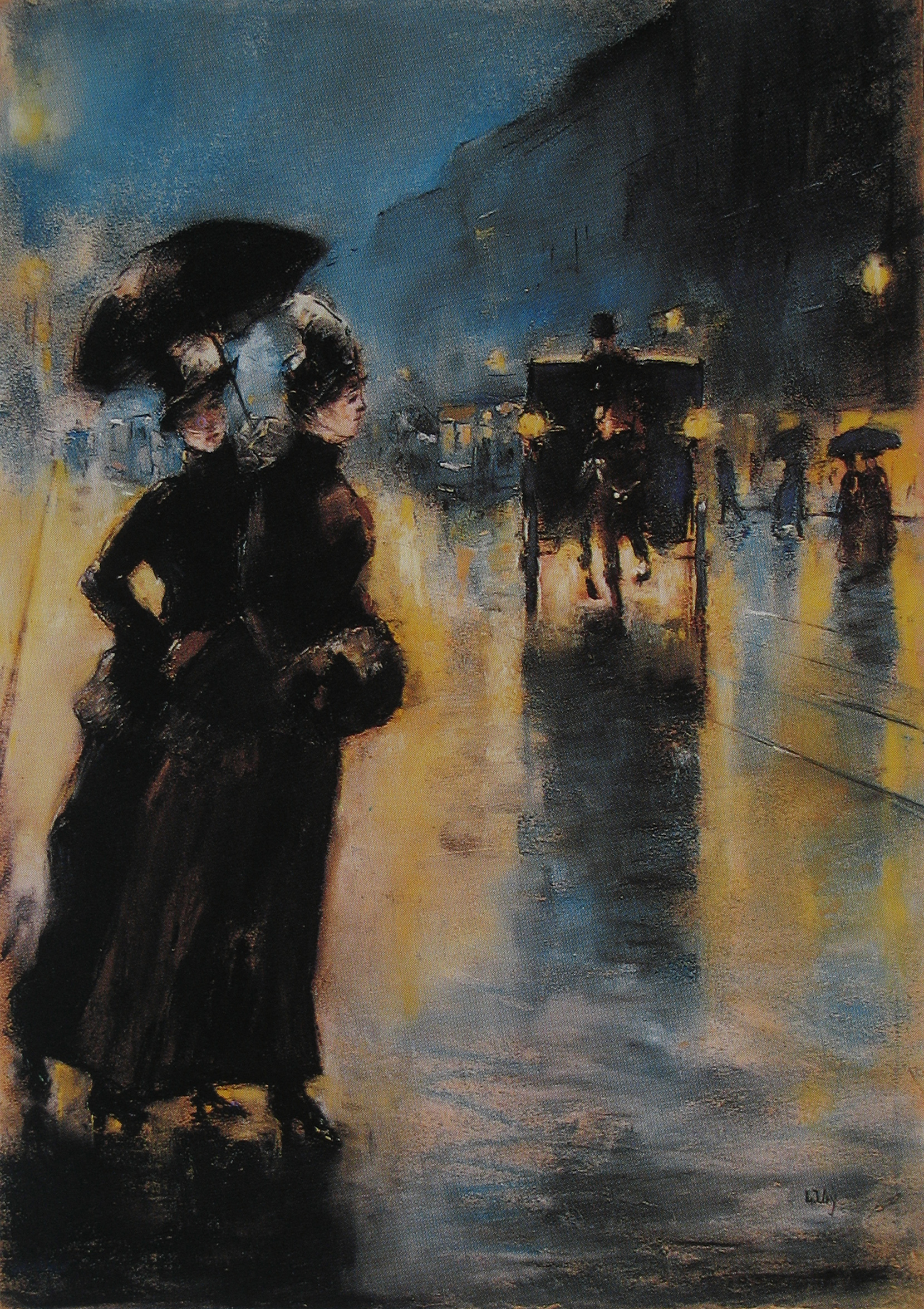 Lesser Ury 1889 Nachtbeleuchtung