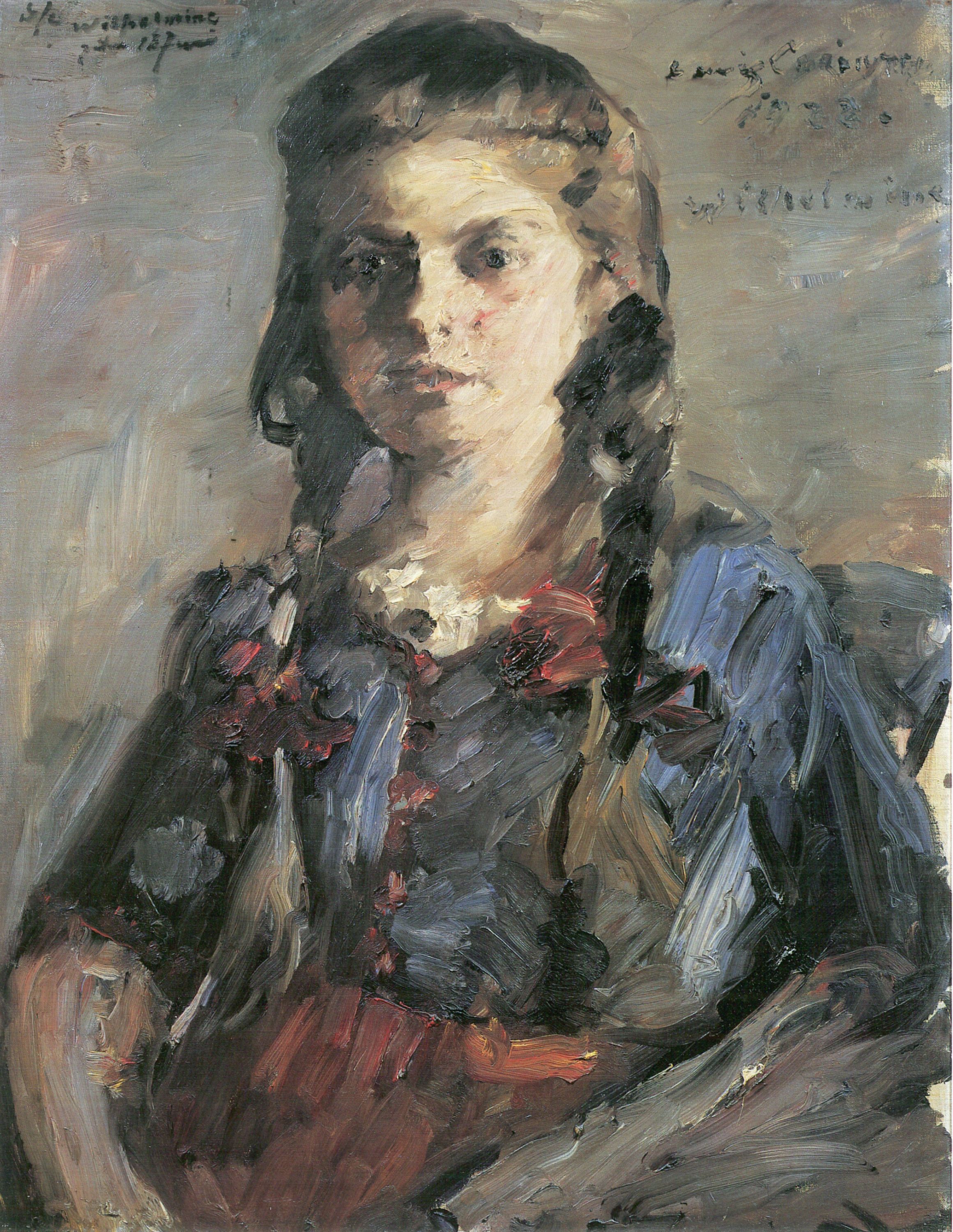 Lovis Corinth Wilhelmine mit Zöpfen 1922