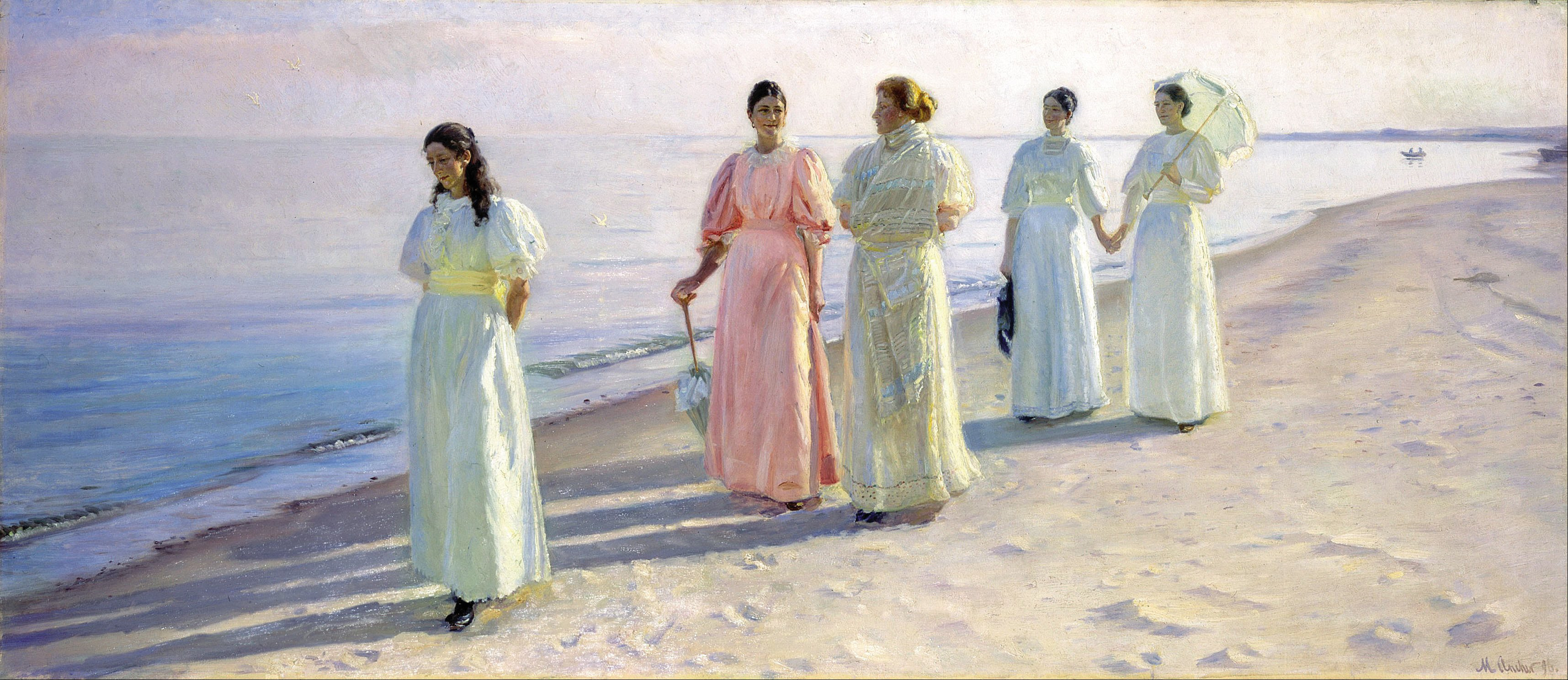 Michael Ancher - A stroll on the beach - Google Art Project