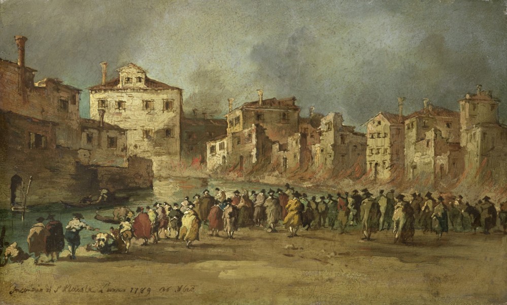 Francesco Guardi - De brand in de wijk van San Marcuola