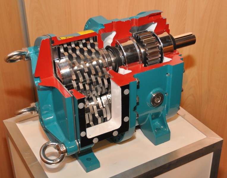 Rotary lobe pump (cut-away)