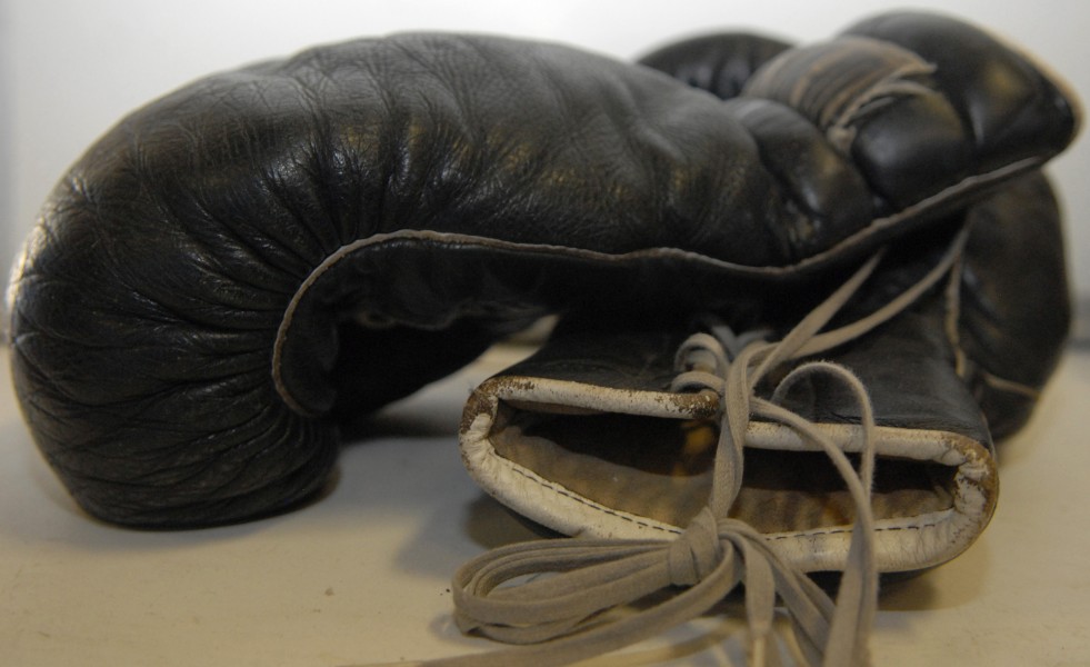 Black boxing gloves