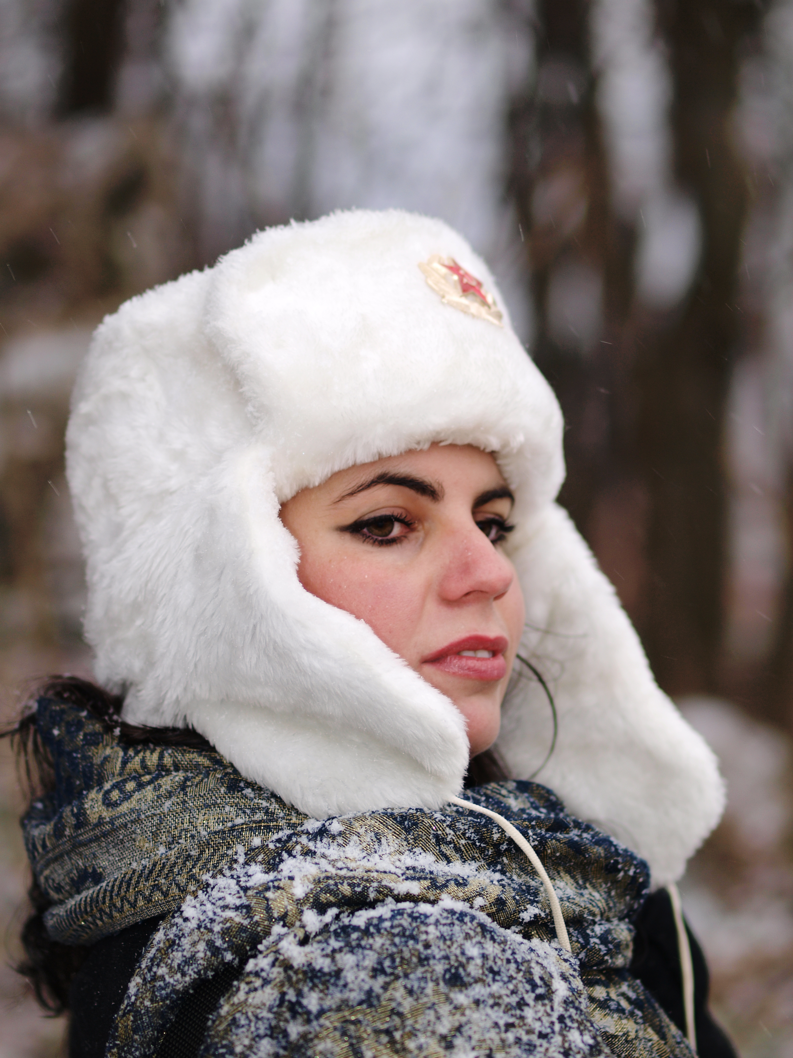 White ushanka