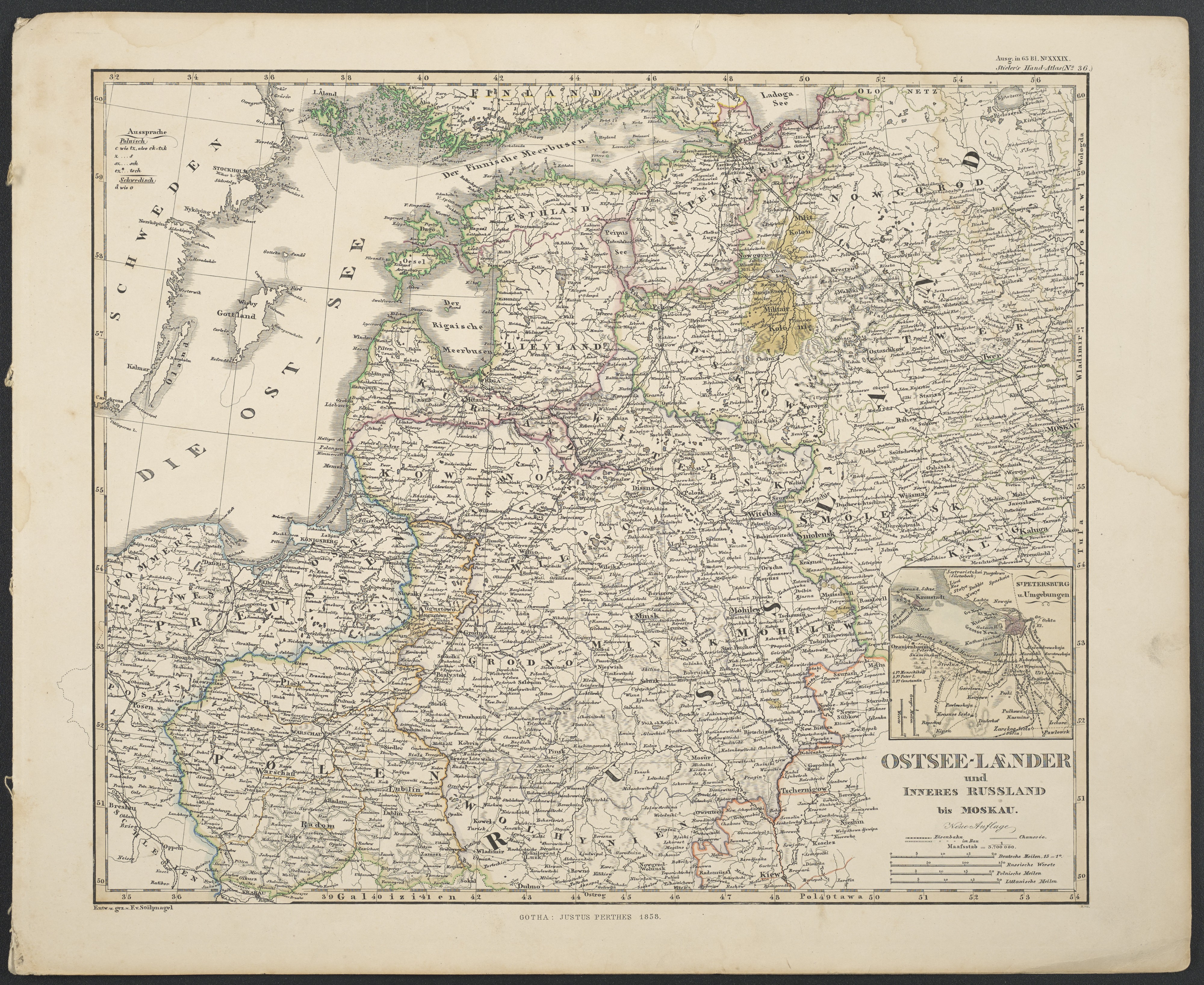 Ostsee-Laender und Inneres Russland bis Moskau