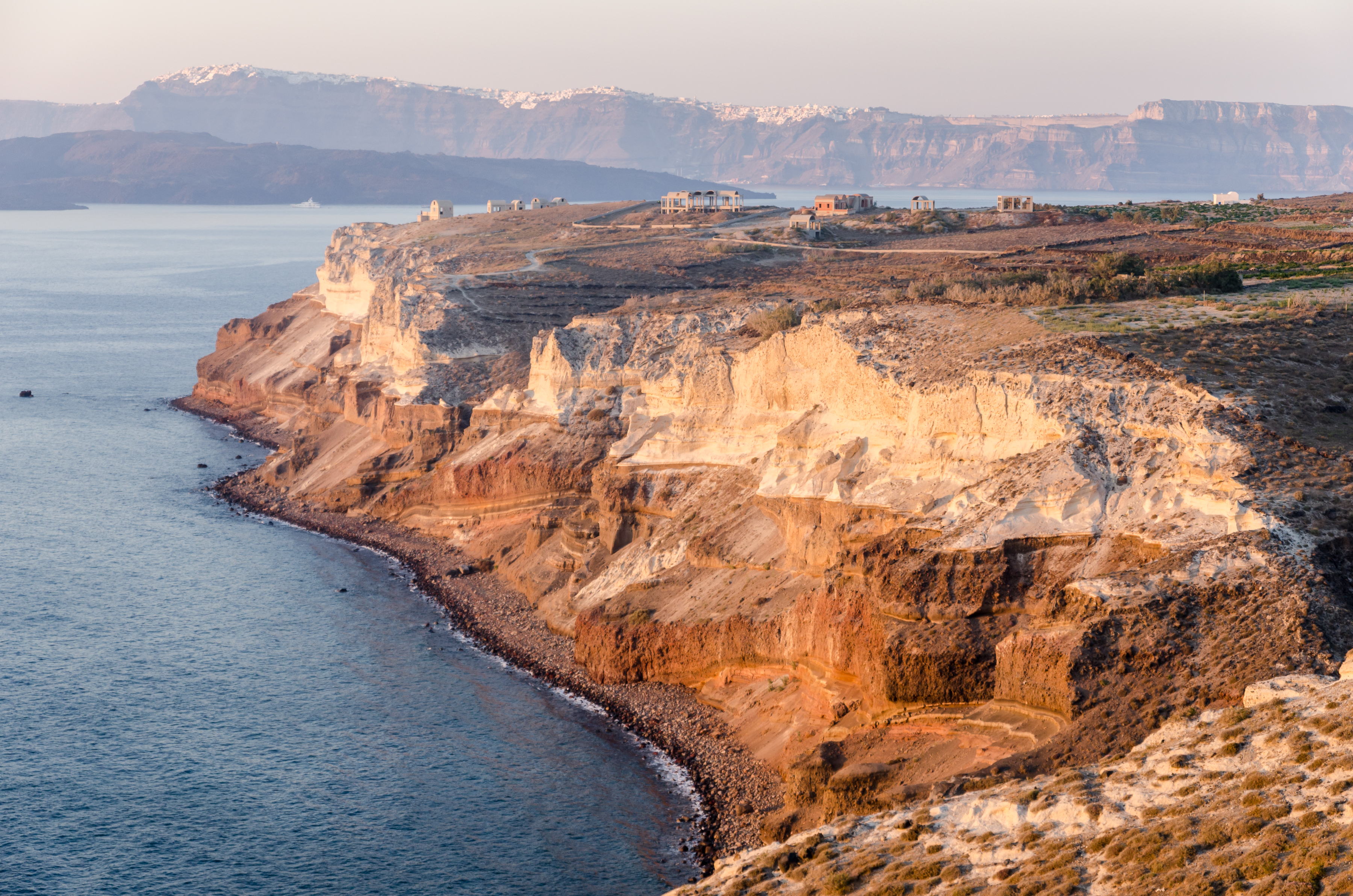 Crater rim - seen from cape Akrotiri - Santorini - Greece - 04