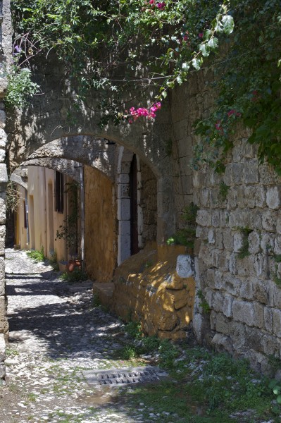 Old alley arches Rhodes