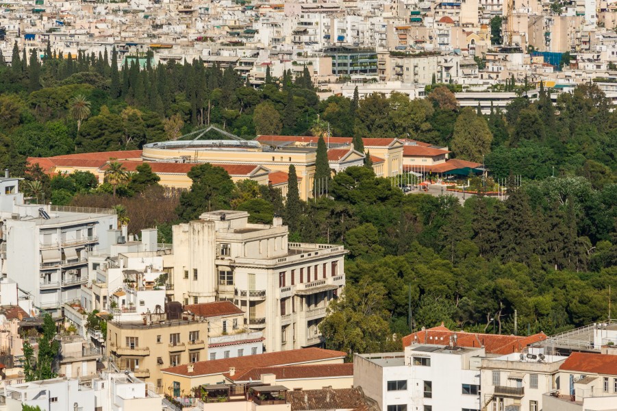 Zappeion from Acropolis, Athens, Greece