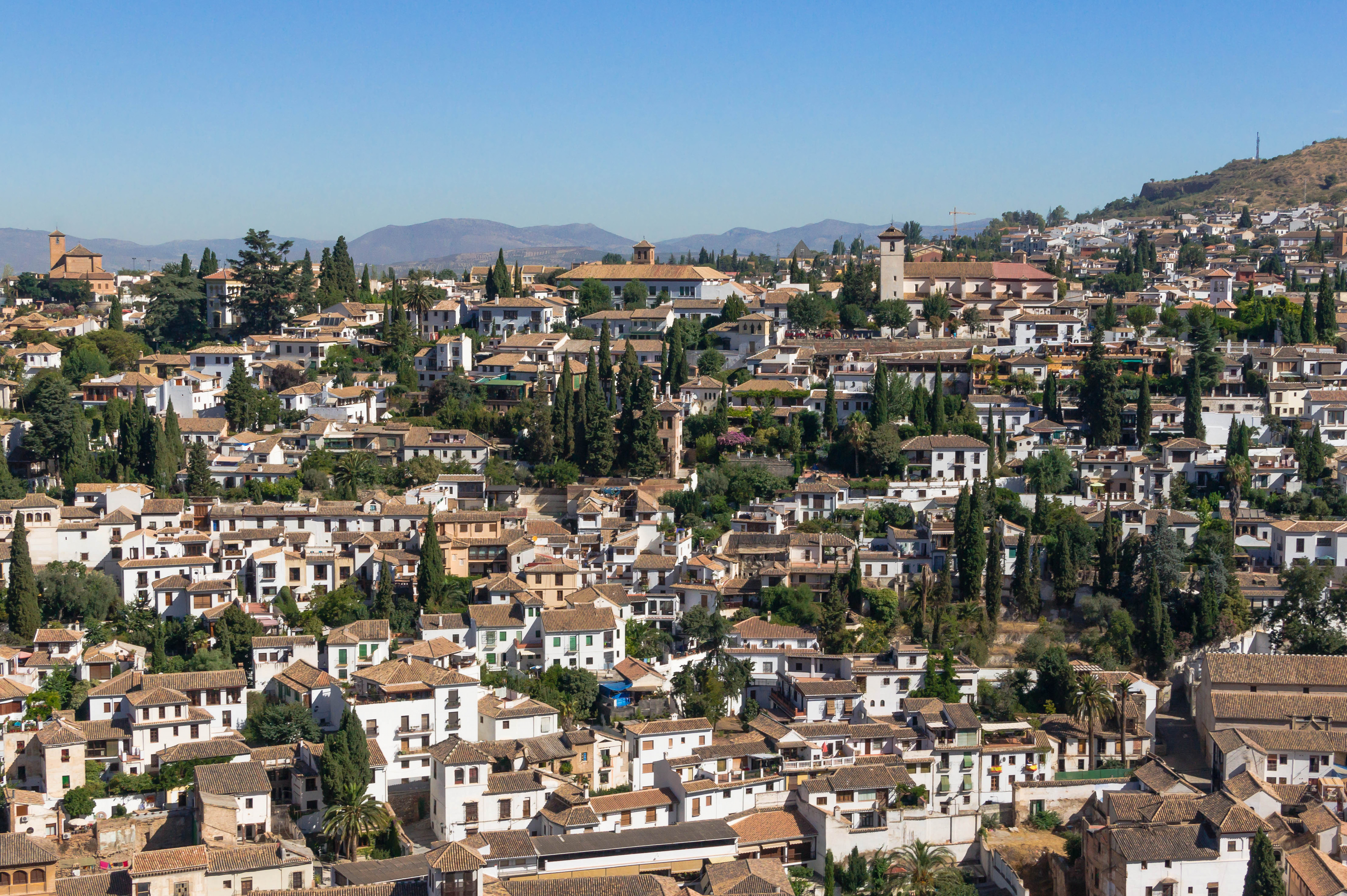 Grenade Albayzin depuis Alhambra Espagne