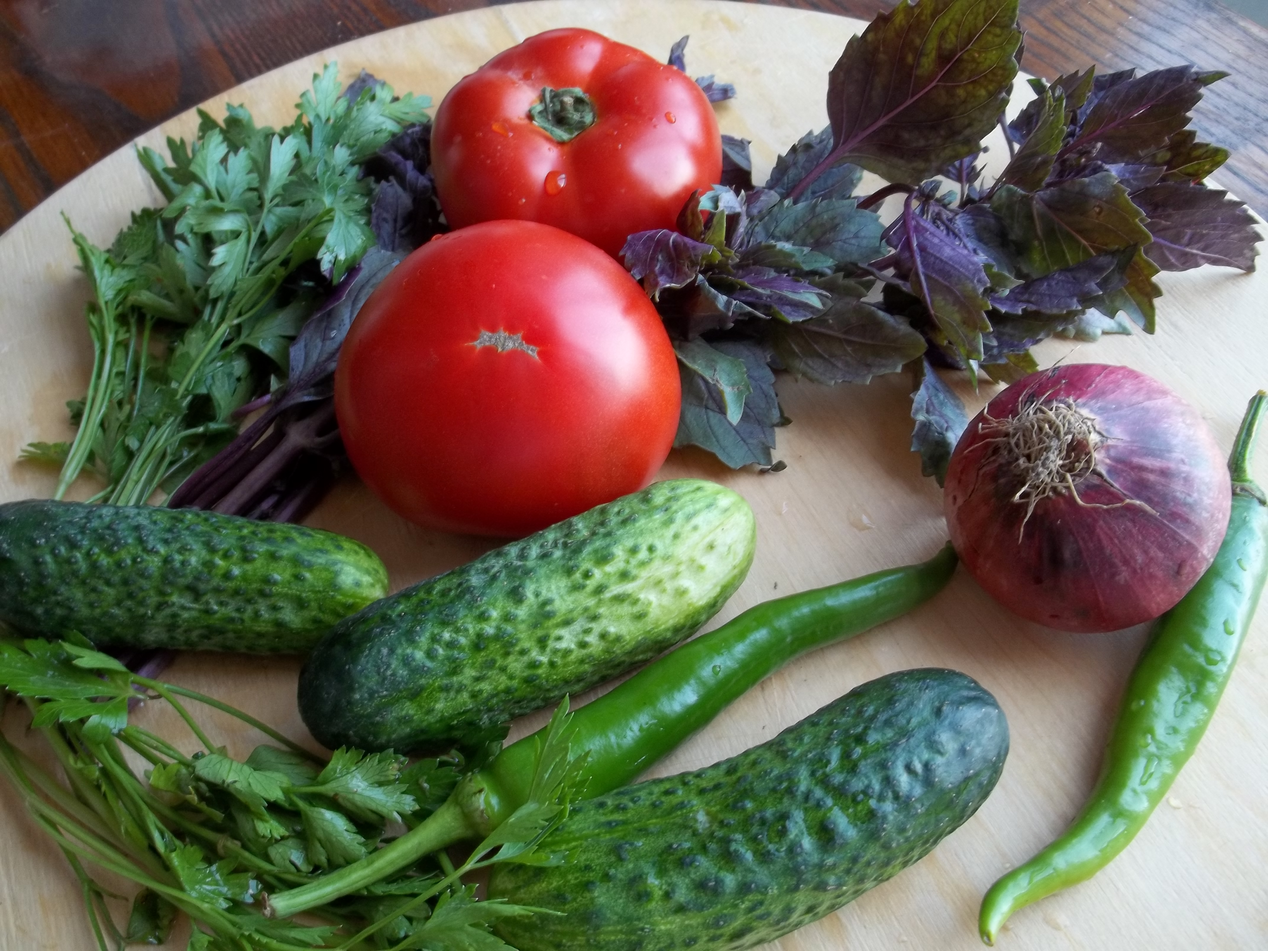 Georgian salad ingredients