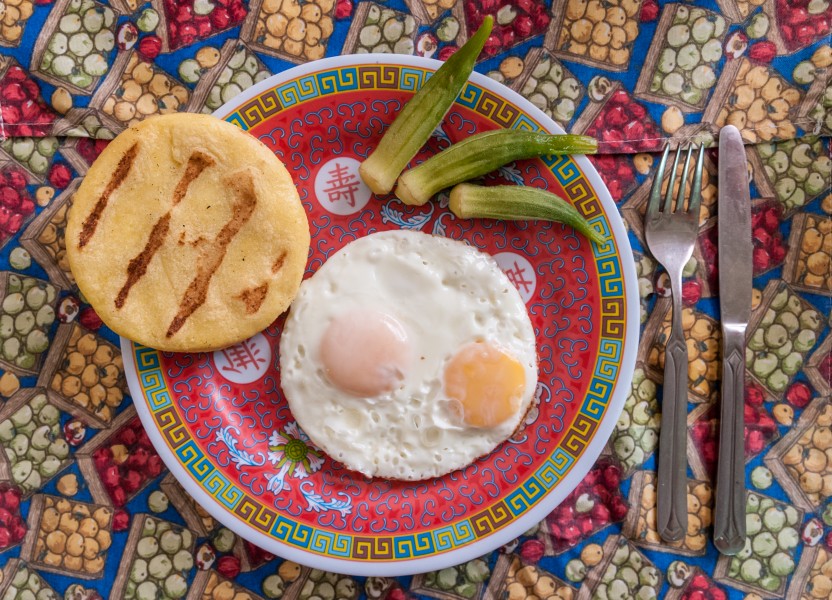 Typical breakfast in Venezuela