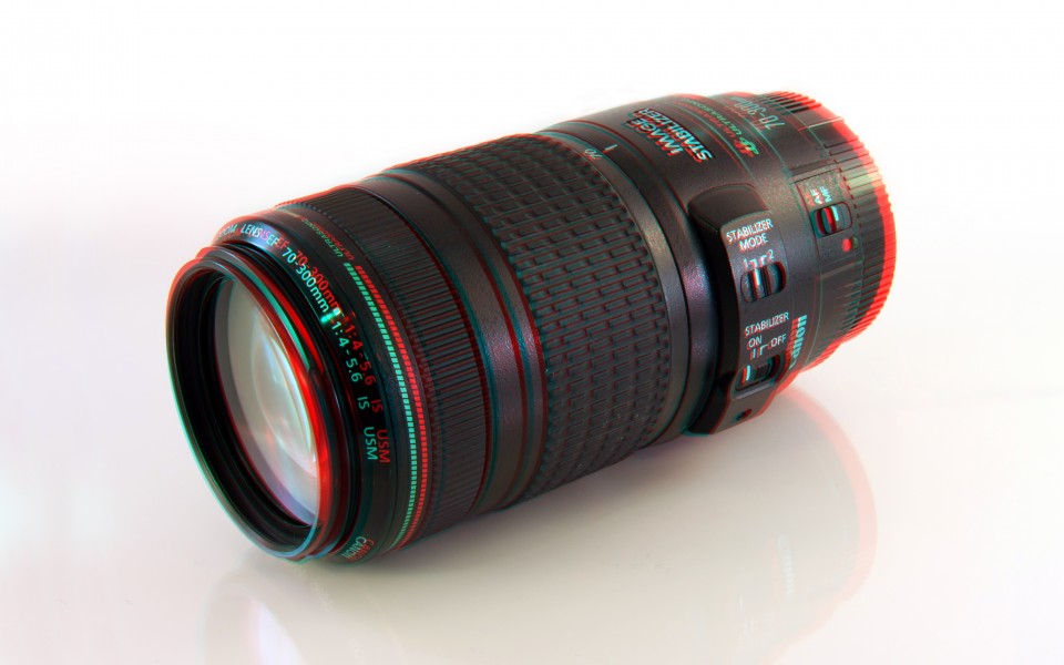 Canon EF 70-300mm anaglyph