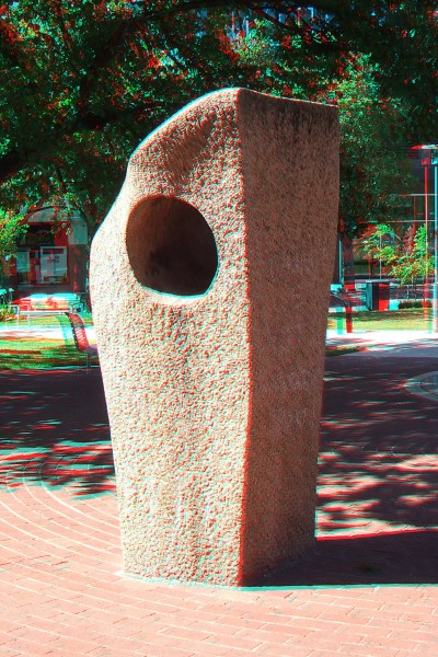 Untitled Hindmarsh Square sculpture anaglyph