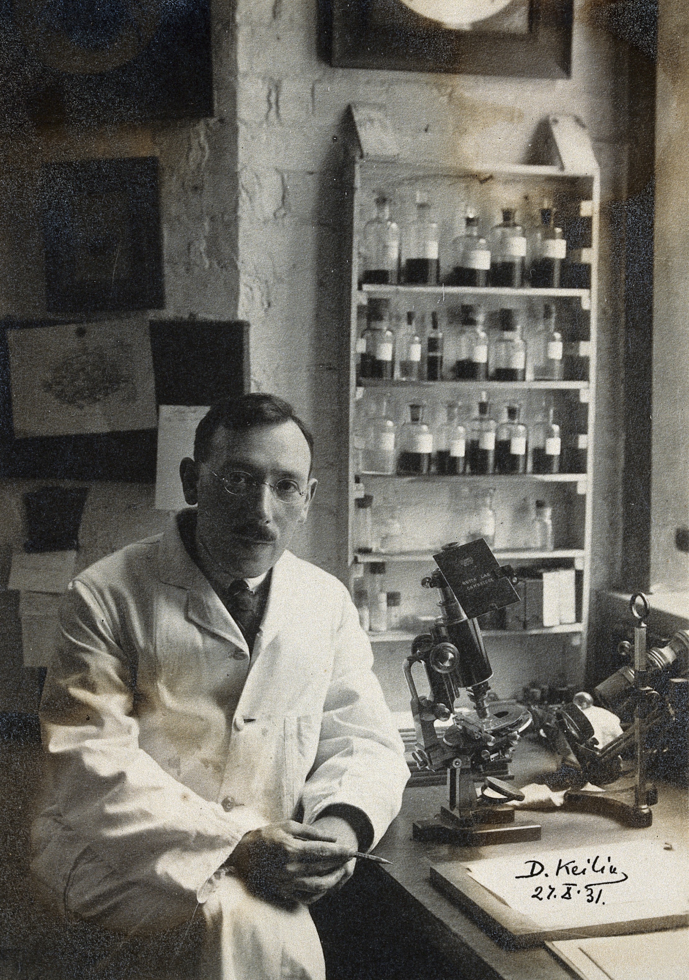 David Keilin. Photograph, 1931. Wellcome V0027705