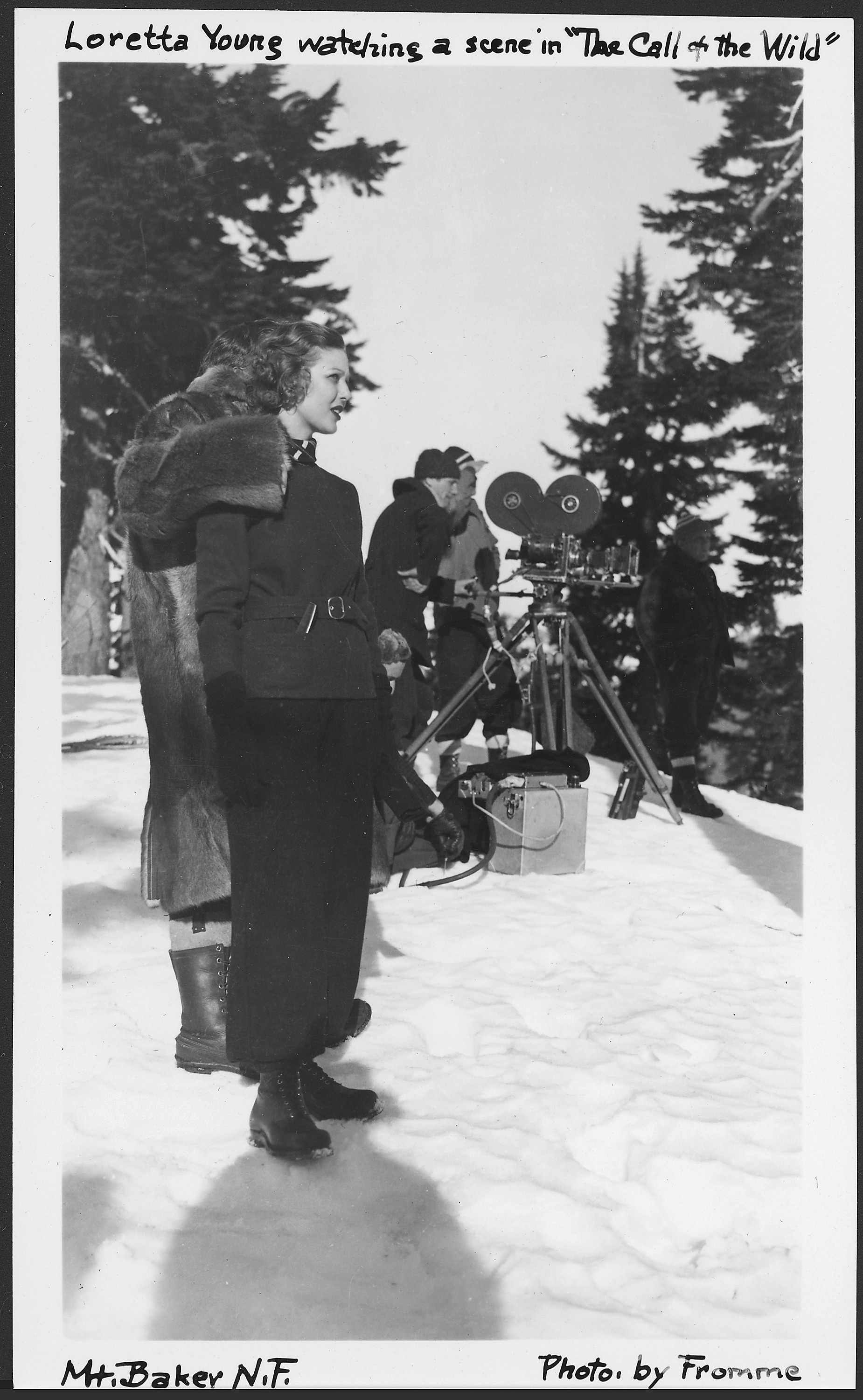 Loretta Young Watching a Scene in 