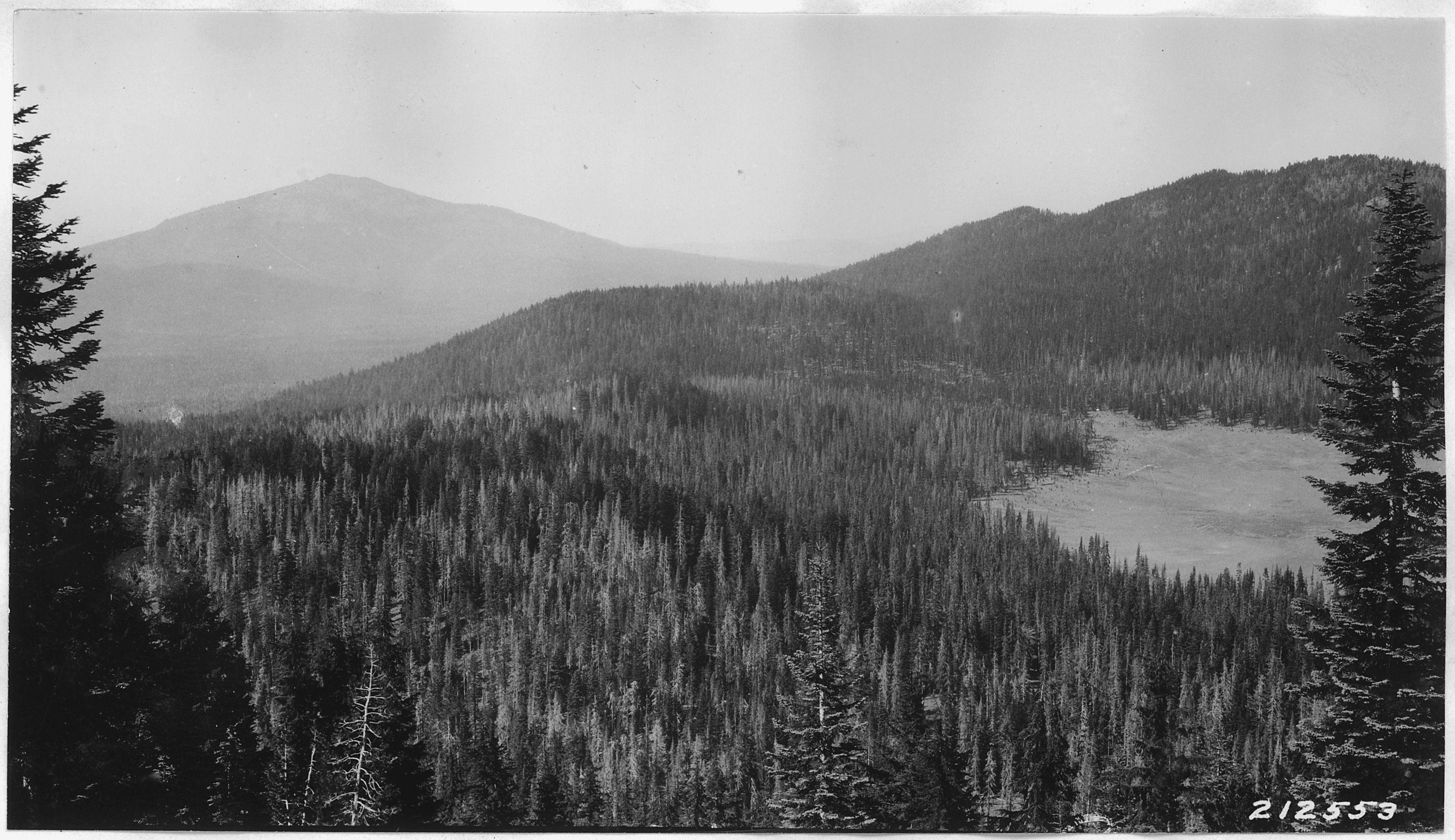 Taken from Desert Cone looking NNW to Mt. Bailey. Desert Ridge in foreground. - NARA - 298926