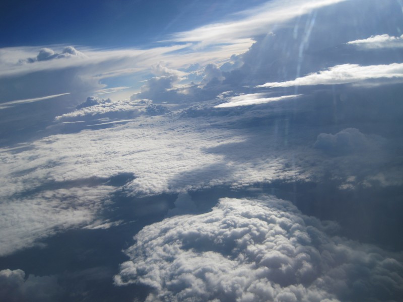 Clouds in the sky, seen from above (21 July 2010)