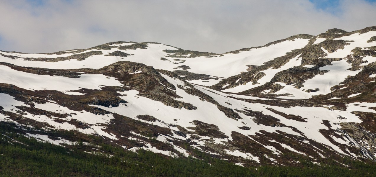 snow-covered mountains in Norway in June 2014, picture 4