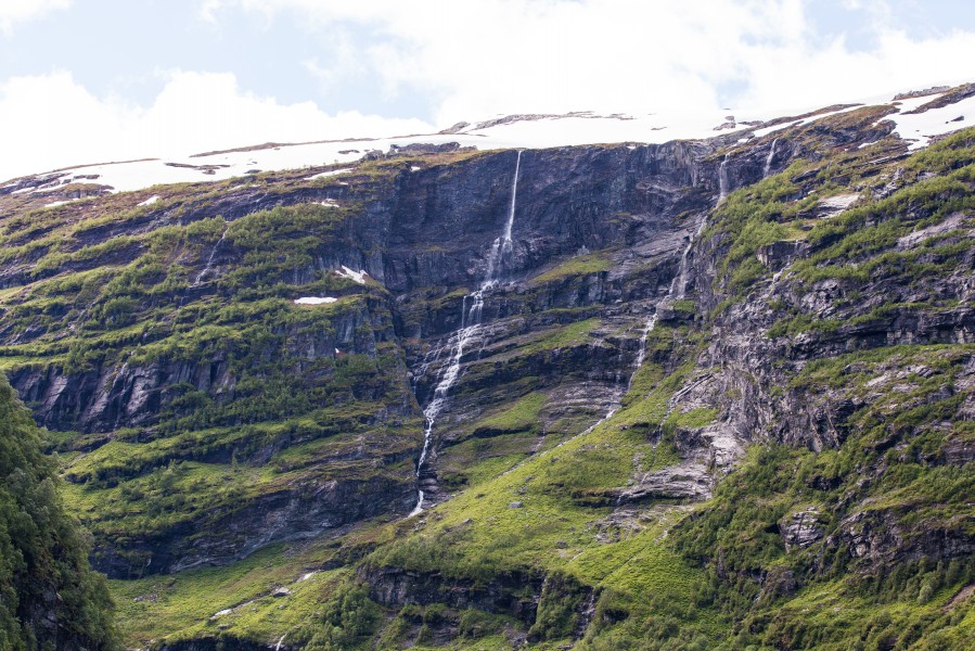 waterfalls in Norway seen from a Flåm line train open window, near Flåm, June 2014, picture 27