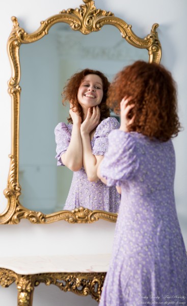 Alina - an 18-year-old girl with natural red curly hair, the first photo session by Serhiy Lvivsky, taken in January 2024, picture 12