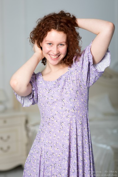 Alina - an 18-year-old girl with natural red curly hair, the first photo session by Serhiy Lvivsky, taken in January 2024, picture 14