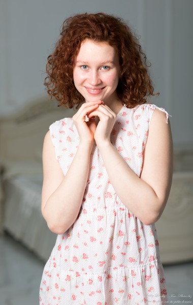 Alina - an 18-year-old girl with natural red curly hair, the first photo session by Serhiy Lvivsky, taken in January 2024, picture 23