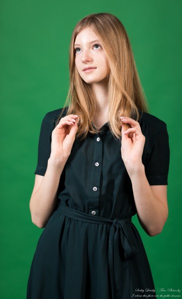 Martha - a 13-year-old natural blonde girl, the third photo session by Serhiy Lvivsky, taken in February 2024, picture 2