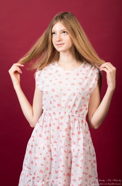 Martha - a 13-year-old natural blonde girl, the third photo session by Serhiy Lvivsky, taken in February 2024, picture 6