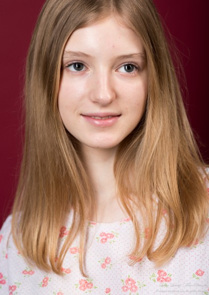 Martha - a 13-year-old natural blonde girl, the third photo session by Serhiy Lvivsky, taken in February 2024, picture 9