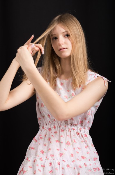 Martha - a 13-year-old natural blonde girl, the third photo session by Serhiy Lvivsky, taken in February 2024, picture 22