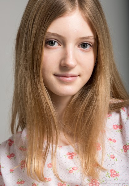 Martha - a 13-year-old natural blonde girl, the third photo session by Serhiy Lvivsky, taken in February 2024, picture 24