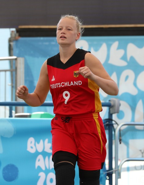 2018-10-07 Basketball 3x3 ROU vs GER (Girls Preliminary Round) at 2018 Summer Youth Olympics by Sandro Halank–099