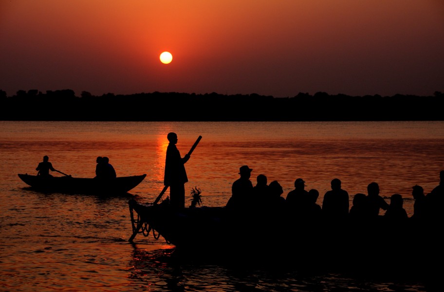 Boat ride at sunrise, on the Ganges, Varanasi