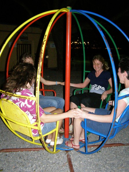 Pretty girls having fun in Budva town, Montenegro, Europe 2009, picture 3