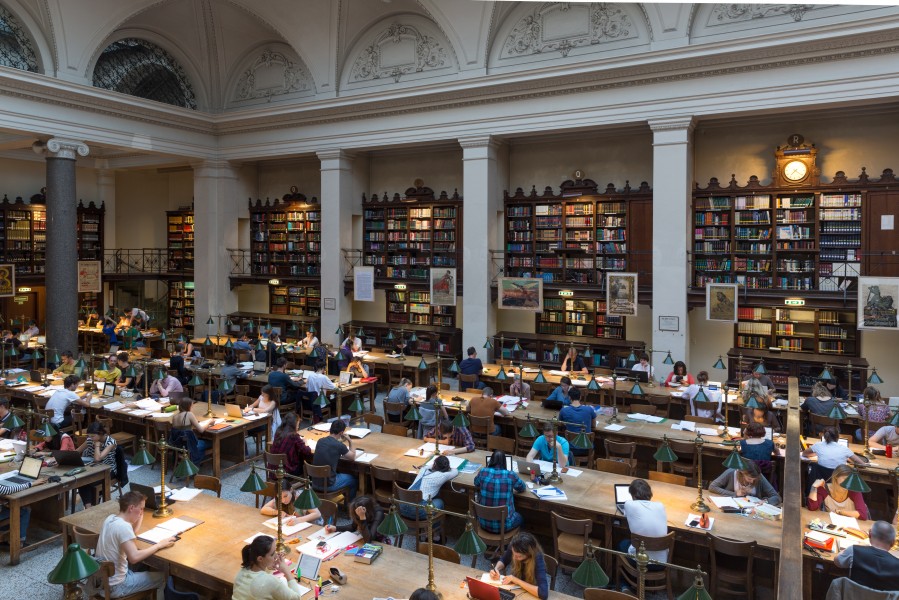 Universität Wien, Großer Lesesaal - Ausstellung Wikiversity 2015-8818