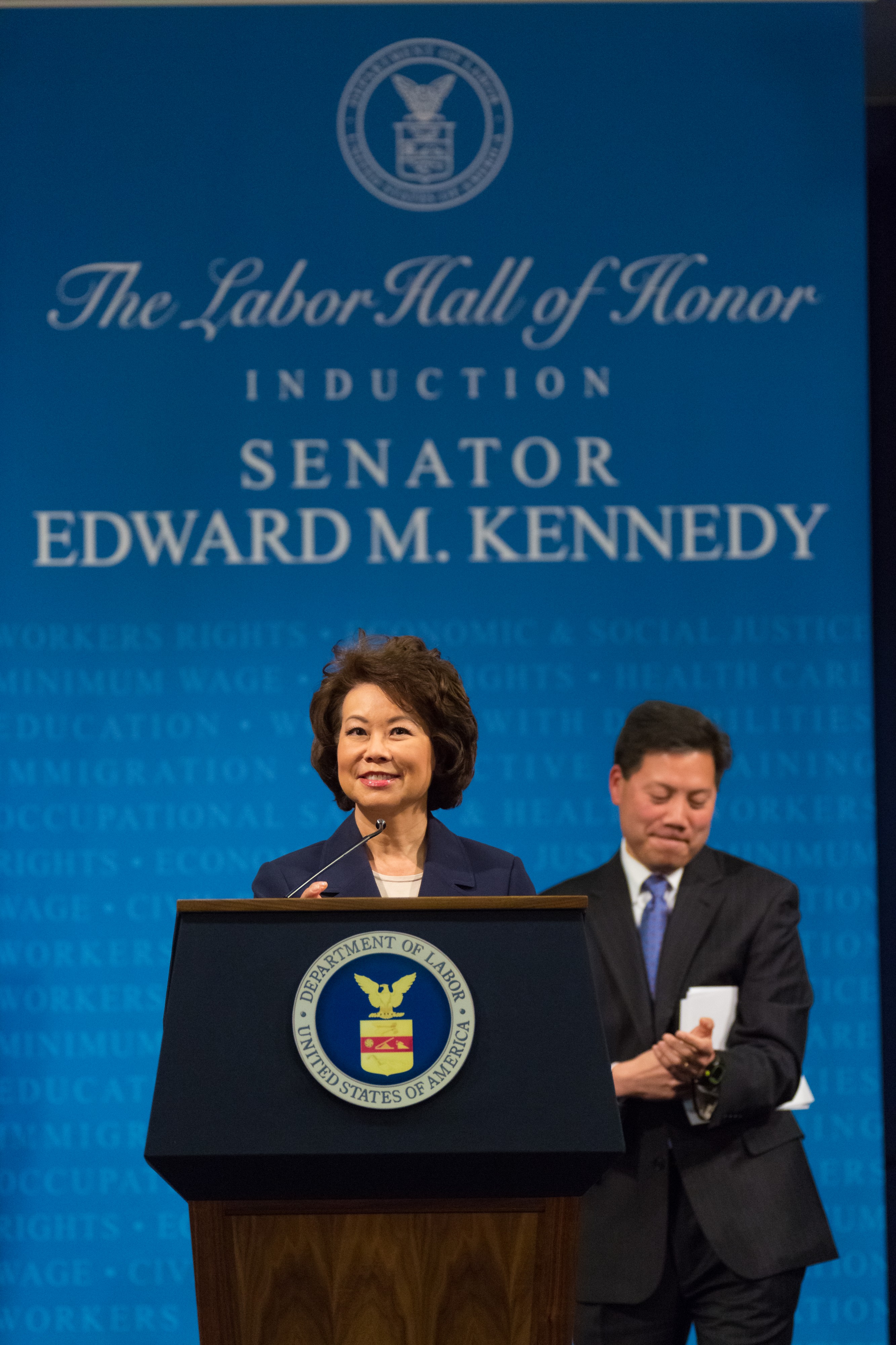 Elaine Chao and Chris Lu, 2015