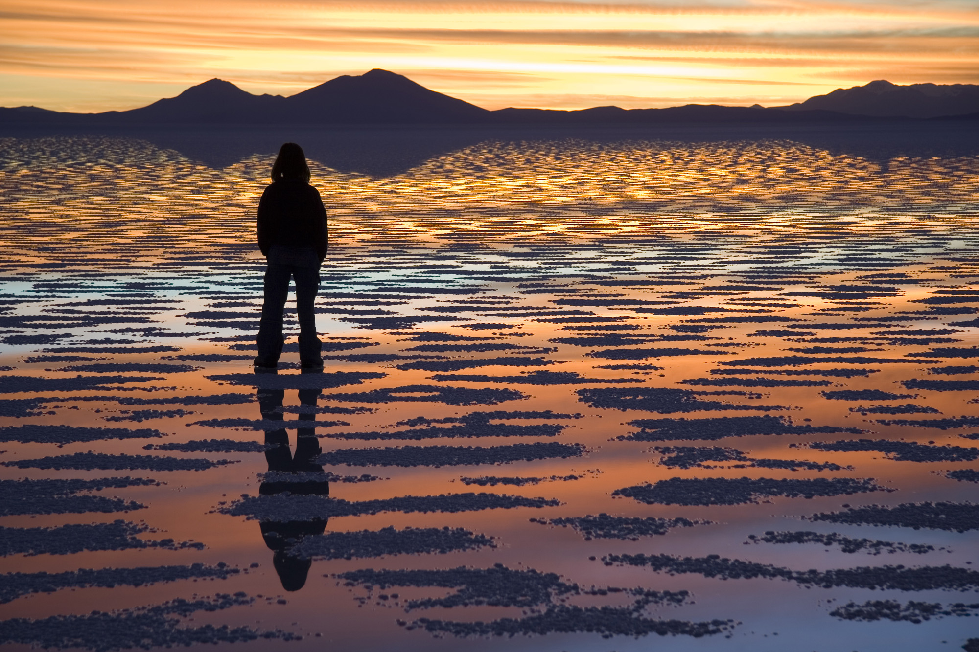 Watching Sunset Salar de Uyuni Bolivia Luca Galuzzi 2006