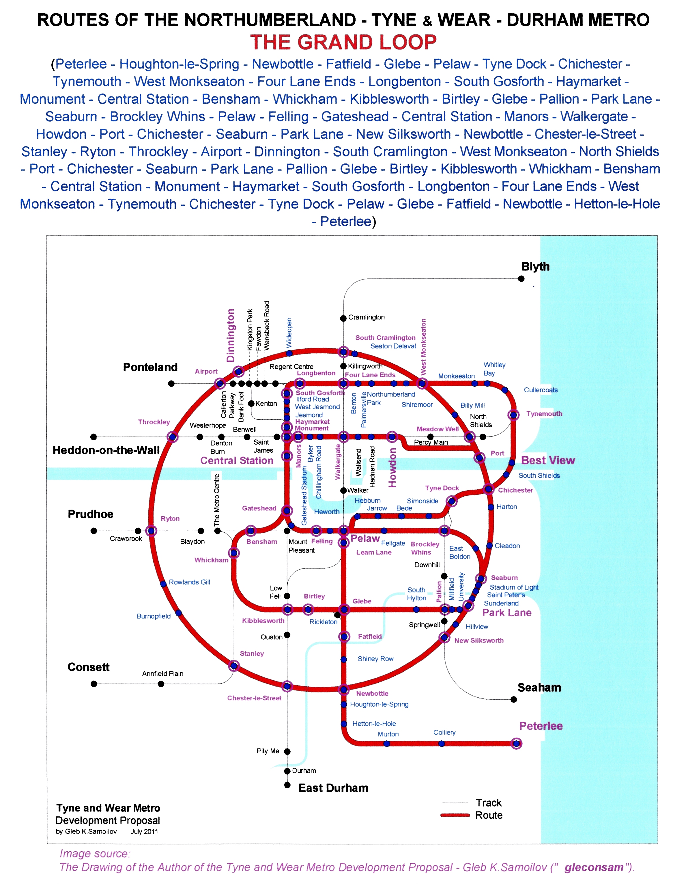 Tyne Wear Metro Route Map   IB6L5VTP1B 