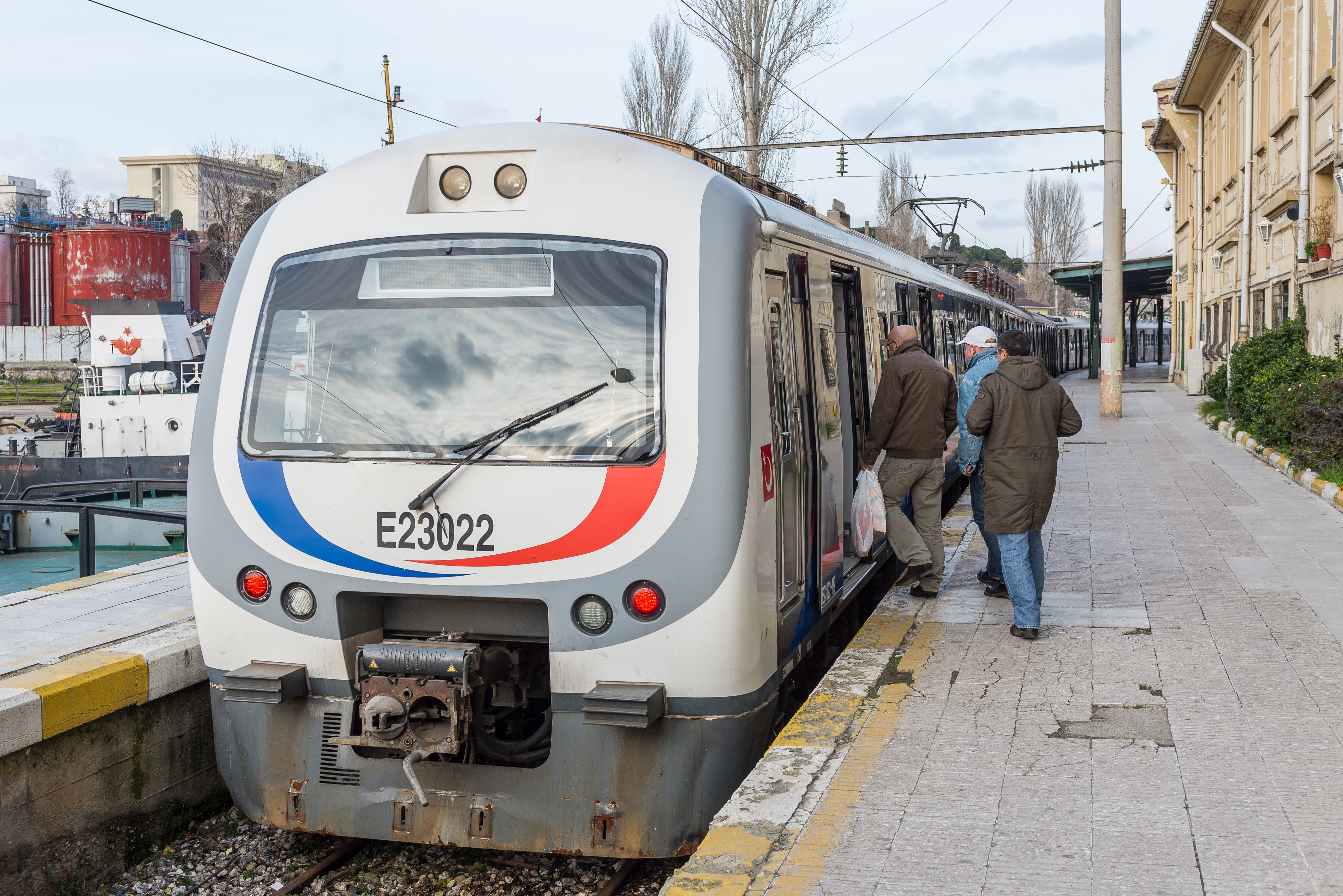 Commuter trains at Haydarpasa Station Mars 2013